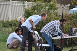 Javier González-Rocha prepares for a drone test flight